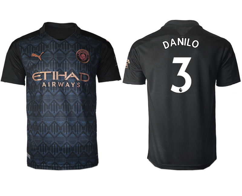 Men 2020-2021 club Manchester City away aaa version #3 black Soccer Jerseys->manchester city jersey->Soccer Club Jersey